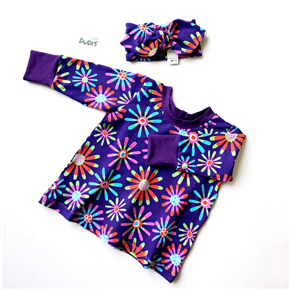Baby dress, little dress, headband and dress set